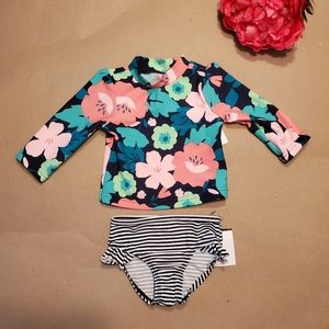 🆕️ Summer Baby Girl Swimwear Long Sleeve 2 pieces